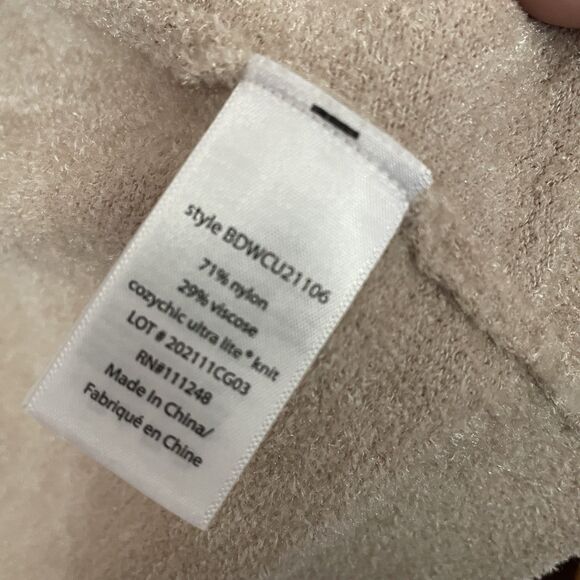 Barefoot Dreams CozyChic Ultra Lite Drape Front Cardigan Tan S/M Comfort  Office - Picture 6 of 9